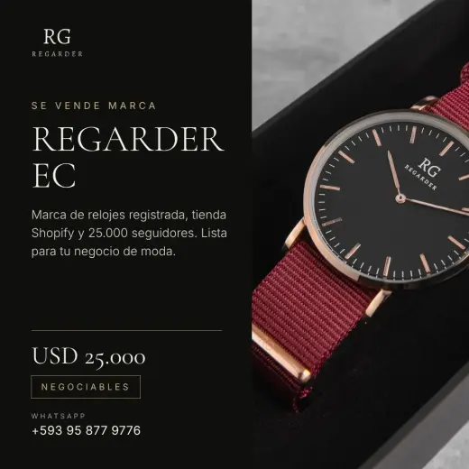 SE VENDE REGARDER EC | Marca registrada de relojes y ecommerce
