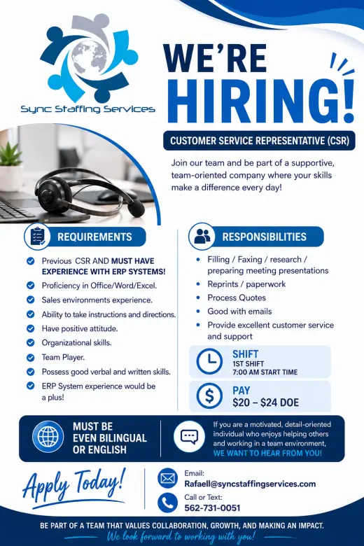 Customer Service Representative (CSR)