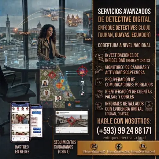 . Detectives Privados de Alta Confidencialidad  +593963809259
