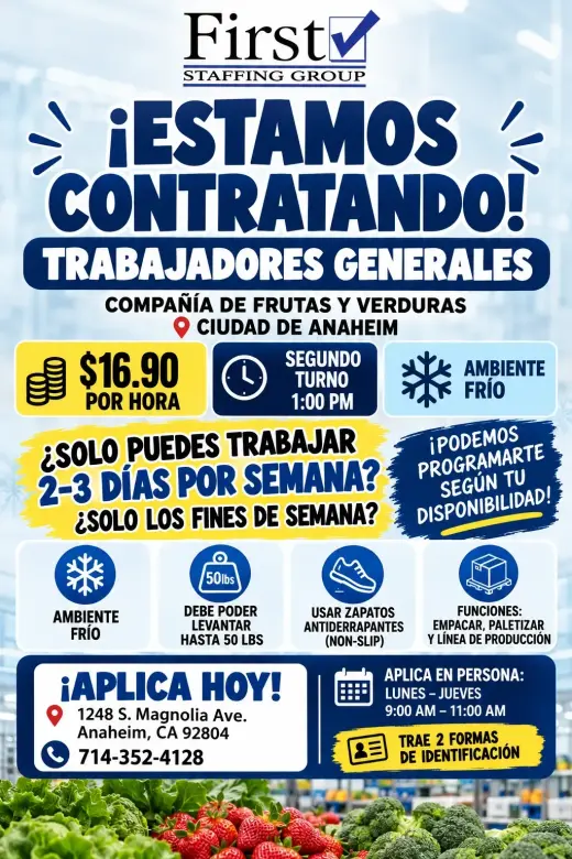 LABOR GENERAL - SEGUNDO TURNO