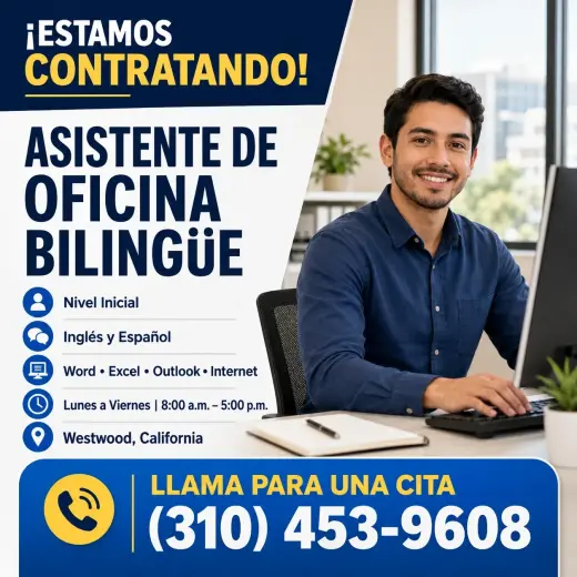 Asistente de Oficina Bilingüe – Entry Level