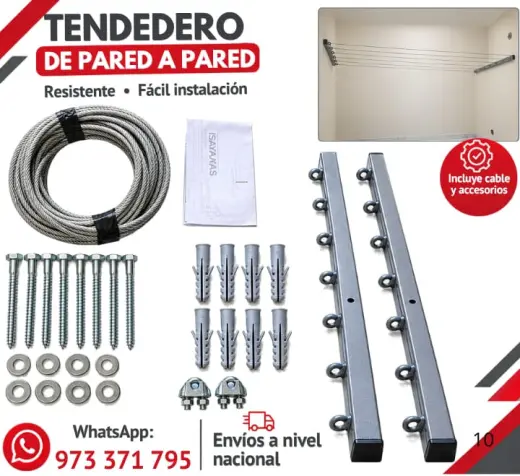 TENDEDERO PLEGABLE DE PARED a PARED - ISAYARAS GROUP