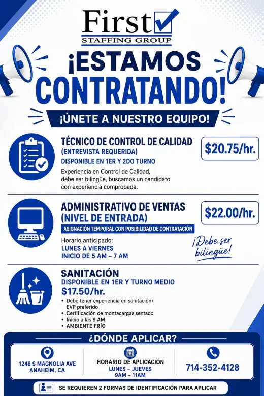 TRABAJO DISPONIBLE