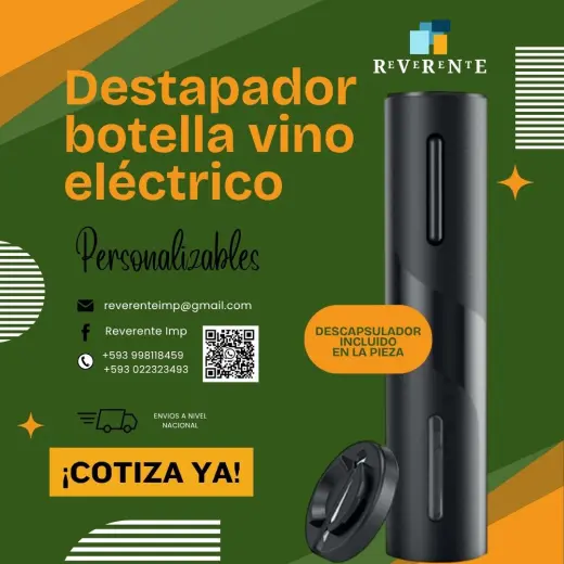 Destapador de botella vino eléctrico personalizado al por mayor