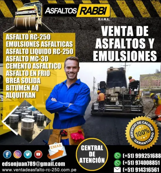 ¡SUPER PROMOCIÓN! TE VENDEMOS TODO EN ASFALTOS PARA TU OBRAS