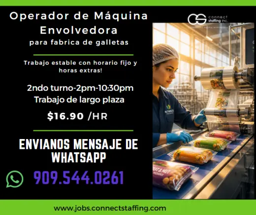 Operadores/as de Maquina Envolvedora