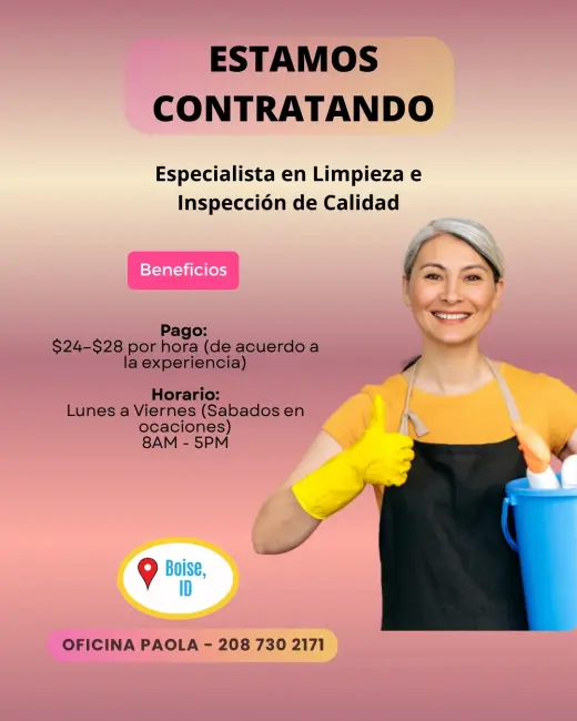 Especialista en Limpieza e Inspección de Calidad