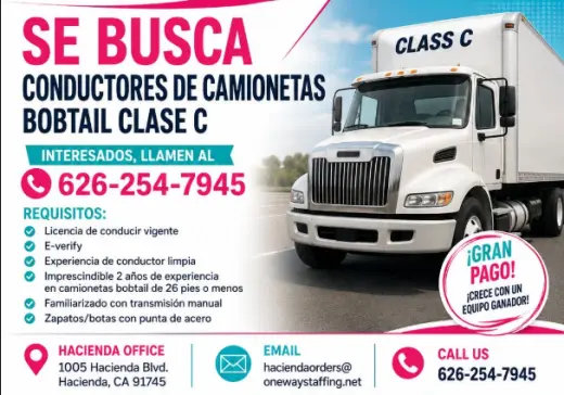 Conductores de Camionetas CLASE-C