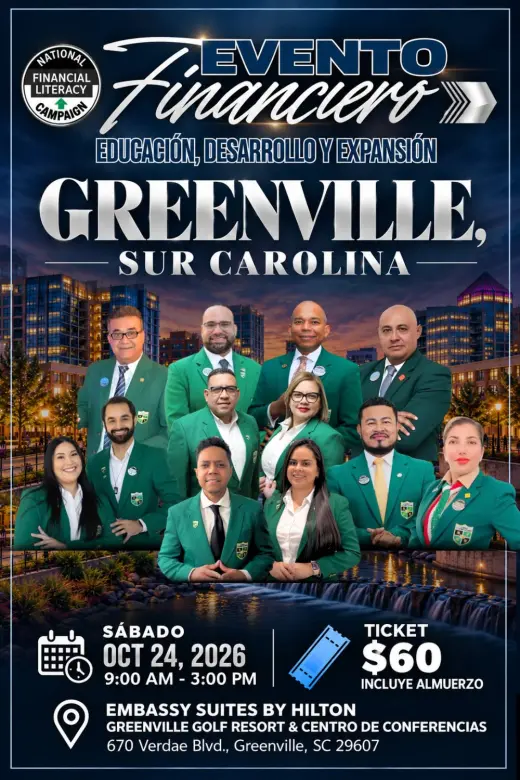 GREENVILLE, SOUTH CAROLINA: ¡TU FUTURO FINANCIERO MERECE UN PLAN!