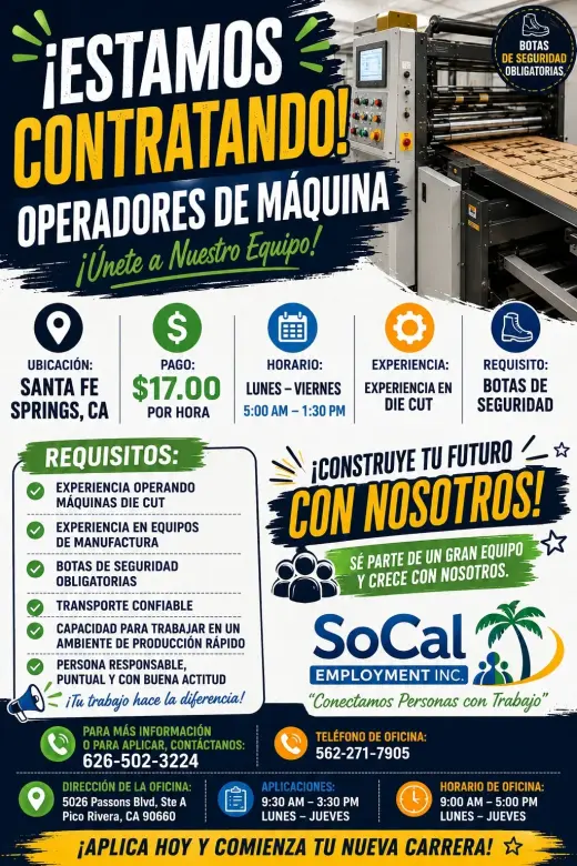 OPERADORES DE MAQUINAS