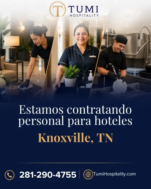 Tumi Hospitality: Se solicita personal para trabajo en hoteles!