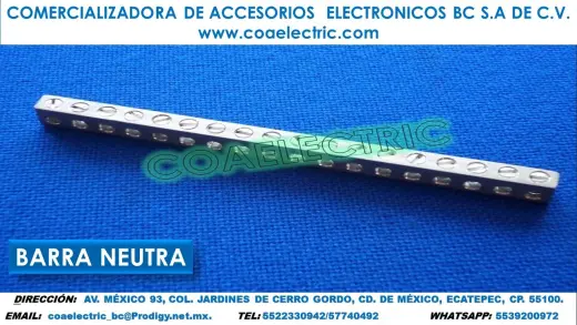 Barra Neutra para Aplicaciones Eléctricas