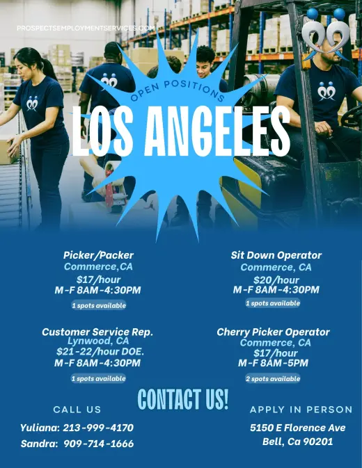 LOS ANGELES OPEN POSITIONS