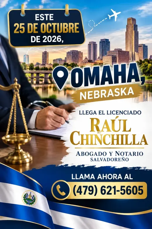 LLEGA ABOGADO Y NOTARIO DE EL SALVADOR A OMAHA, NEBRASKA