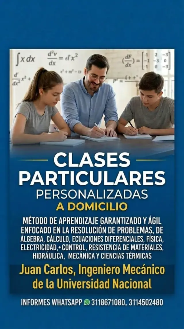 Clases para Bachillerato y Universidad - Matemáticas, Física, Ingenierías