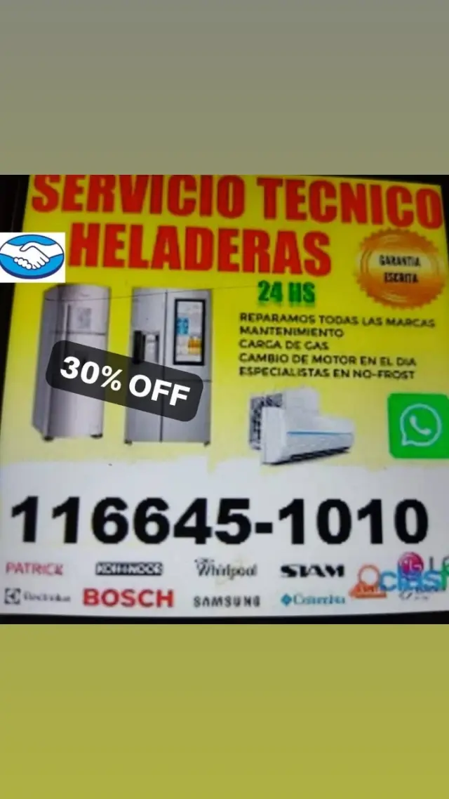 Servicio Técnico de Heladeras 24/7 - 30% de Descuento