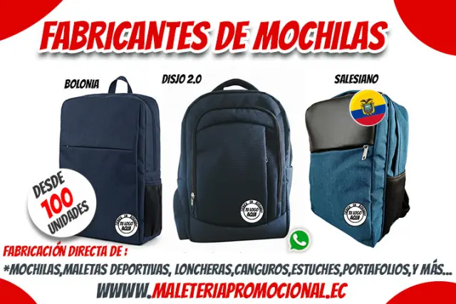 Fabricación de Mochilas Personalizadas - Directo de Ecuador