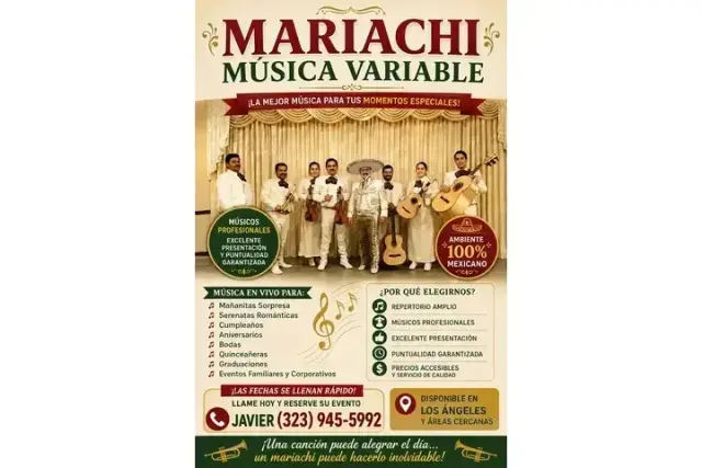 MARIACHI MÚSICA VARIABLE EN LA