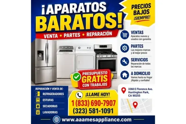 ¡REPARACIÓN, ELECTRODOMÉSTICOS!
