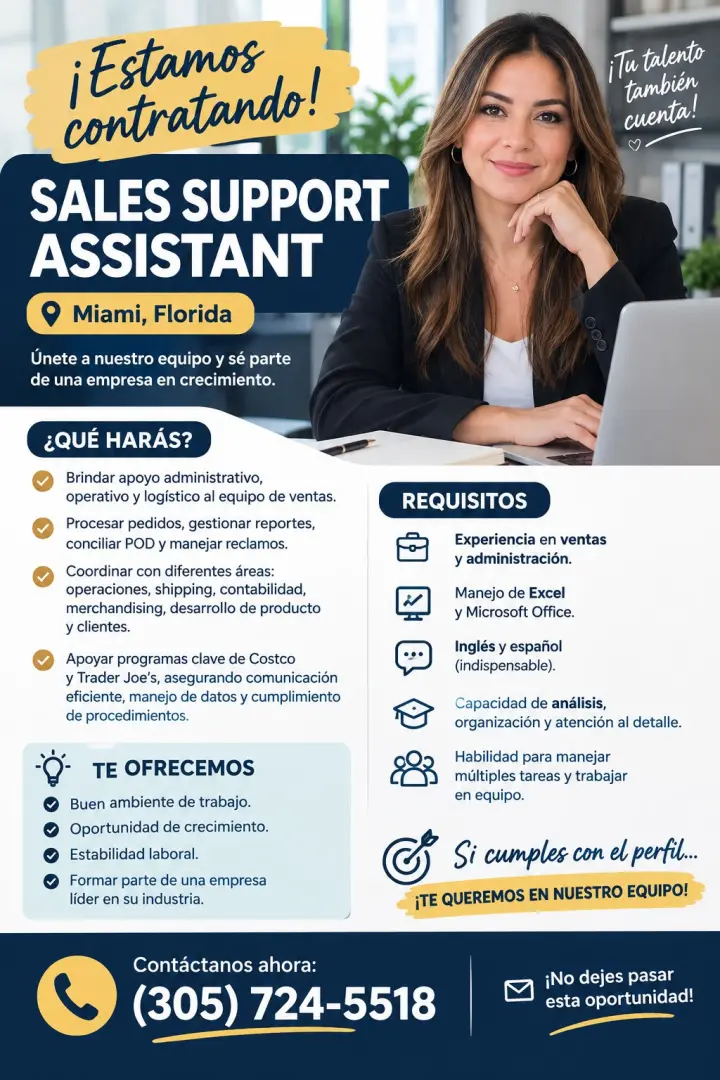 SALES SUPPORT ASSISTANT