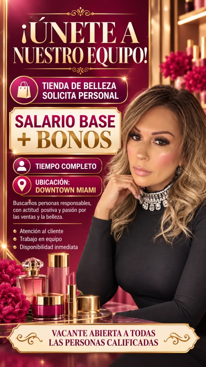 ¡Únete a Nuestro Equipo de Belleza - Posiciones a Tiempo Completo!