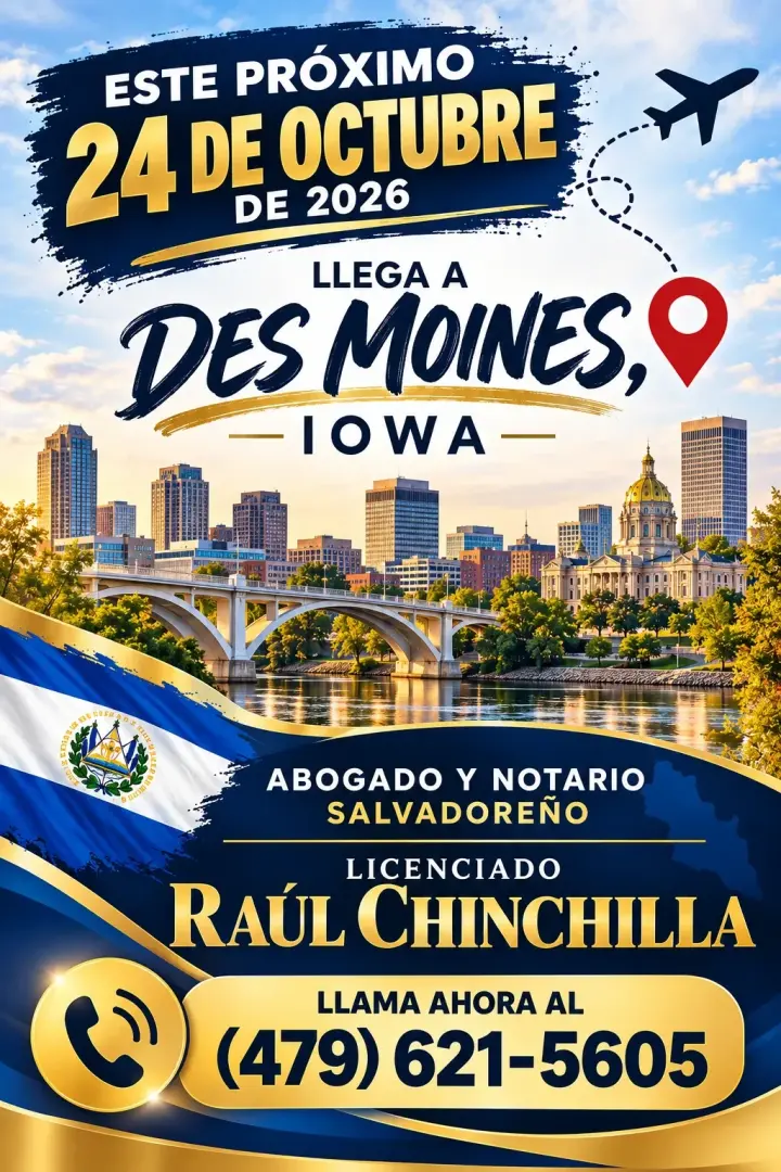 ATENCION SALVADOREÑOS EN DES MOINES, IOWA