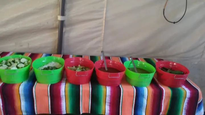 Tacos con tortillas hechas a mano