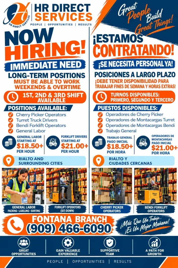 Oportunidades de Empleo - ¡Contratación Inmediata!