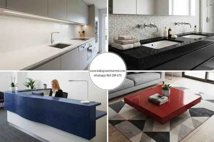 Cuarzo para tableros de cocina, baños, counters de atencion