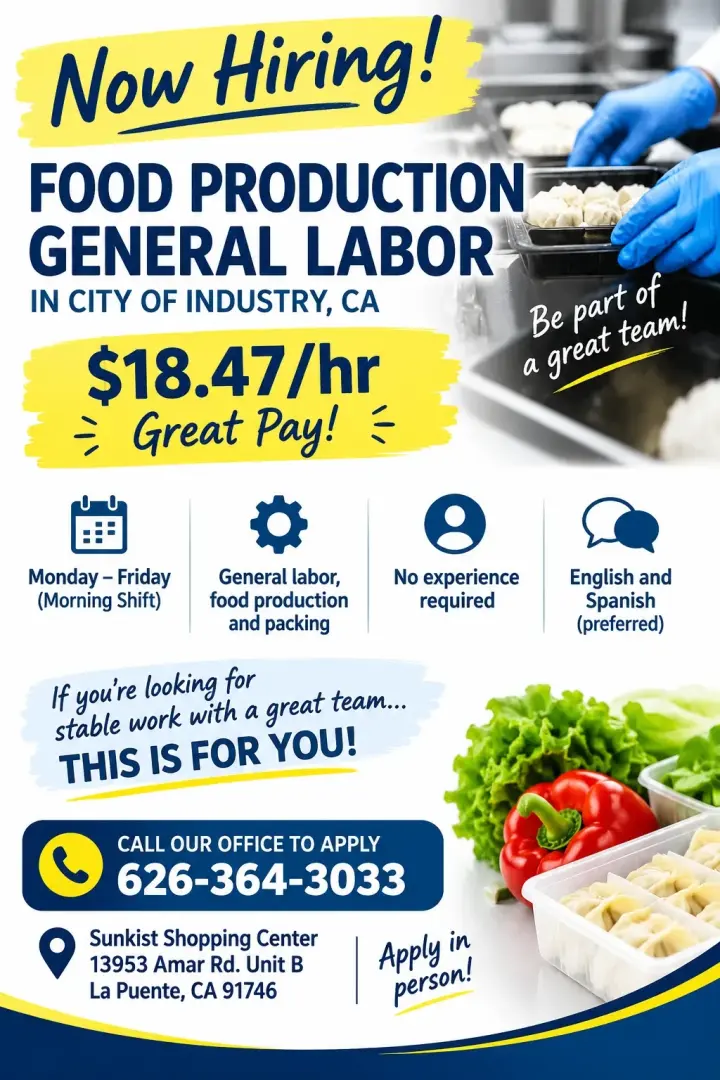 Now Hiring In La Puente