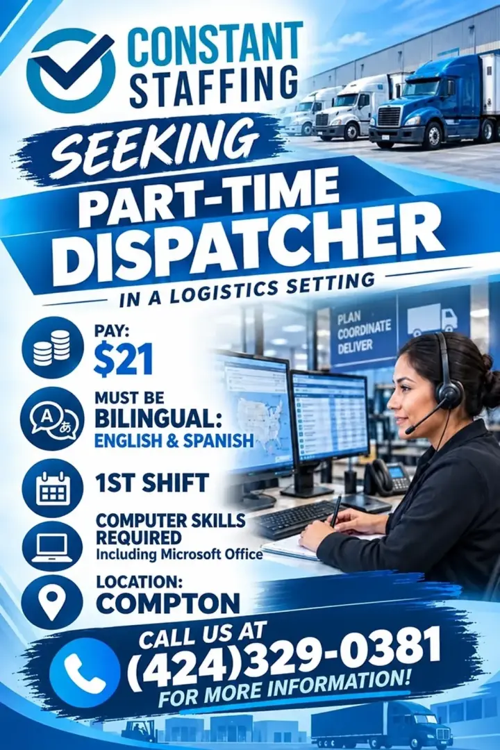 💻 Part-Time Dispatcher – Compton