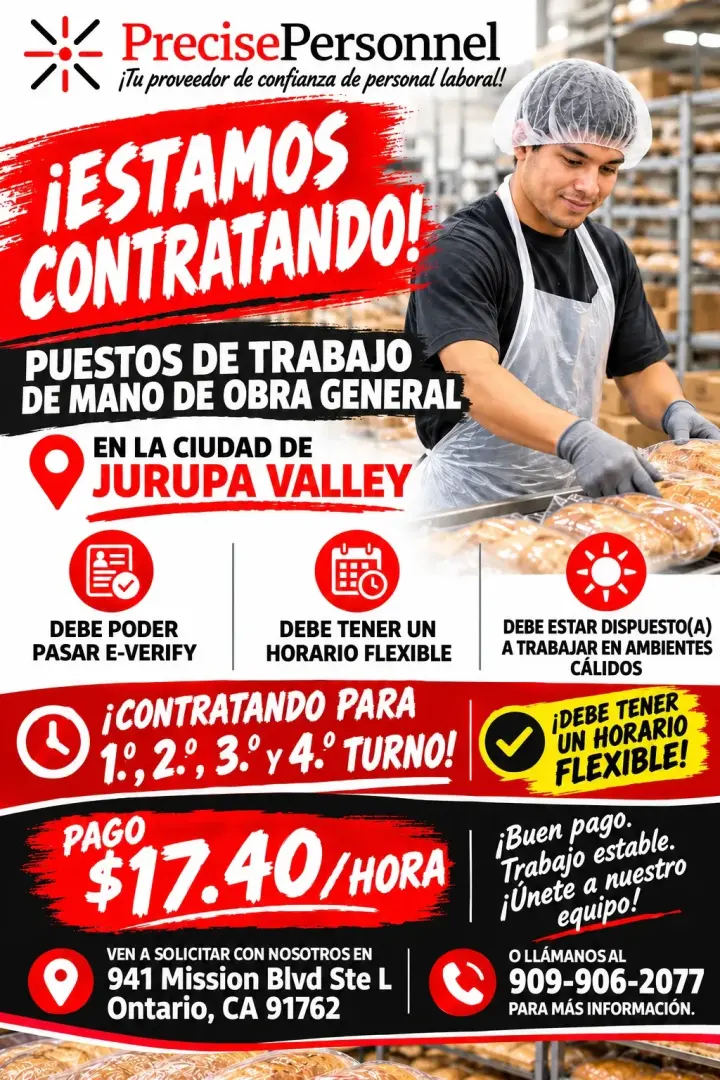 Oportunidades de Empleo en Jurupa Valley