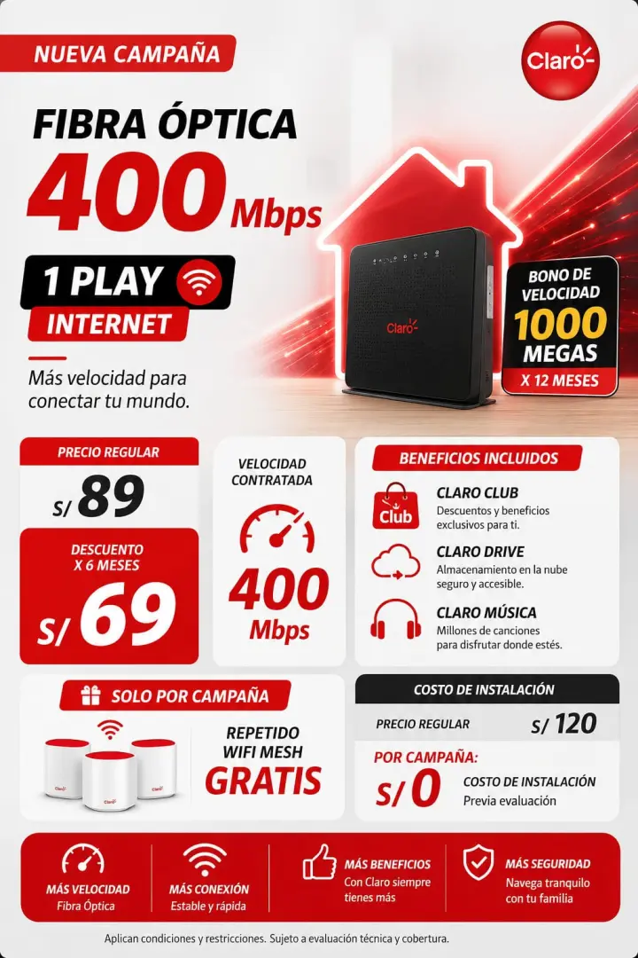 🚀 ¡NUEVA CAMPAÑA INTERNET FIBRA ÓPTICA CLARO! 🚀901612780