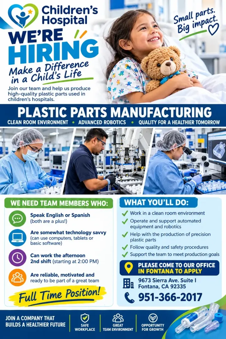 TRABAJO EN ONTARIO CON PRODUCTOS DE PLASTICOS
