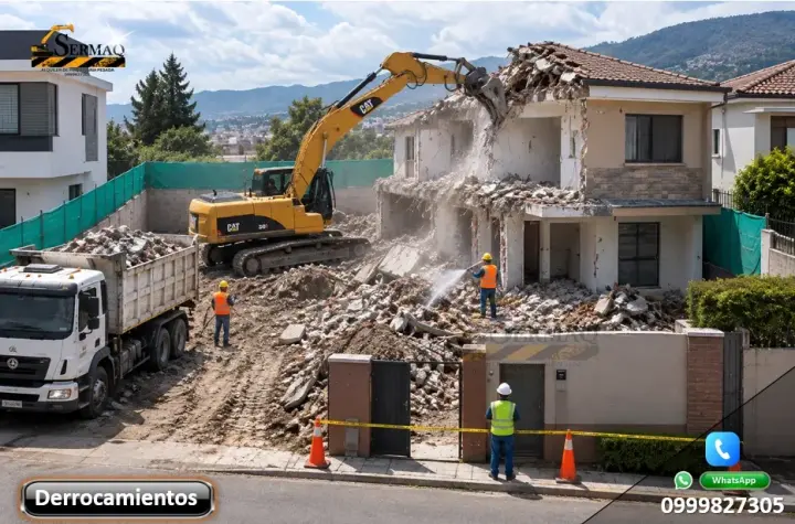 Derrocamientos, Demolición, Desbanques, Excavación.