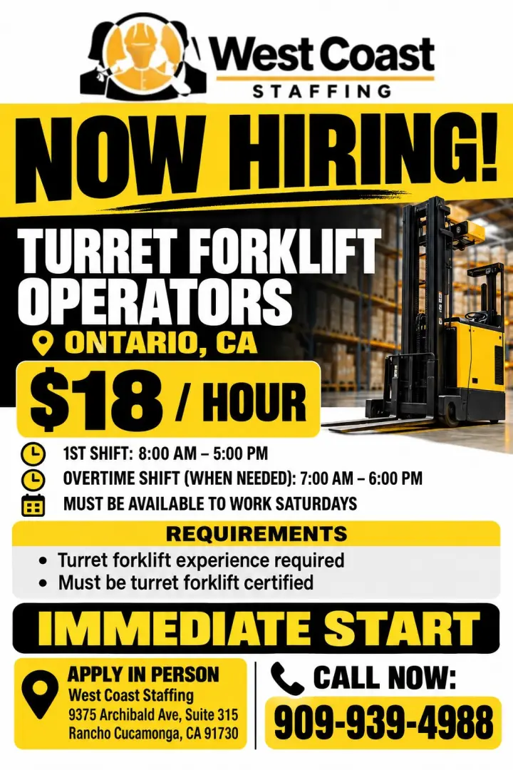 Forklift Operators- Turret