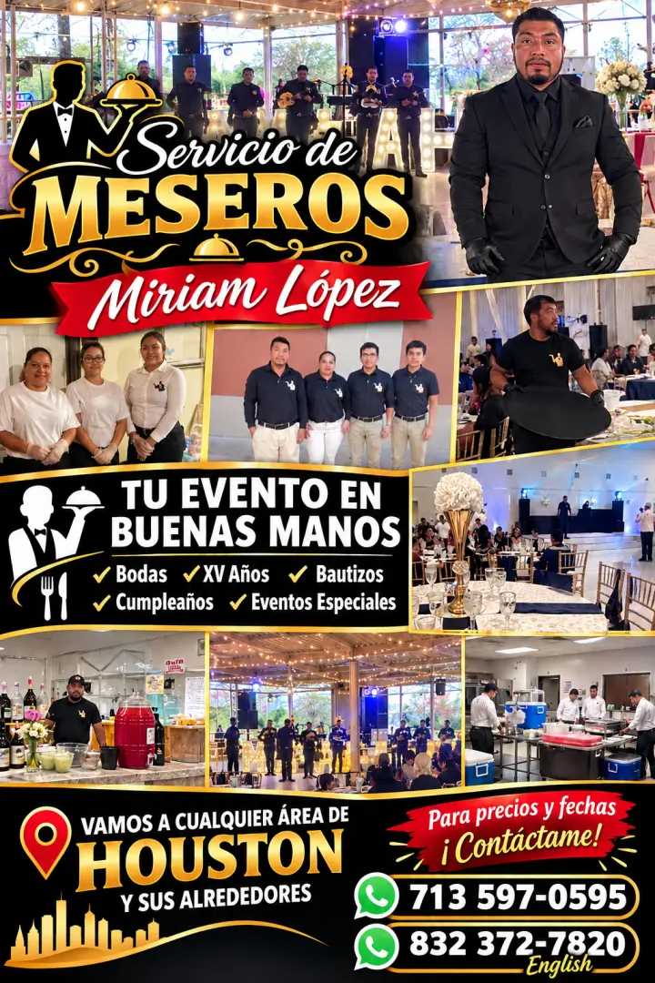 Servicio De Meseros y Banquetes de Comida