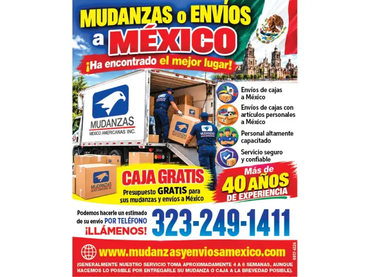 ¡MUDANZAS A MÉXICO!!!