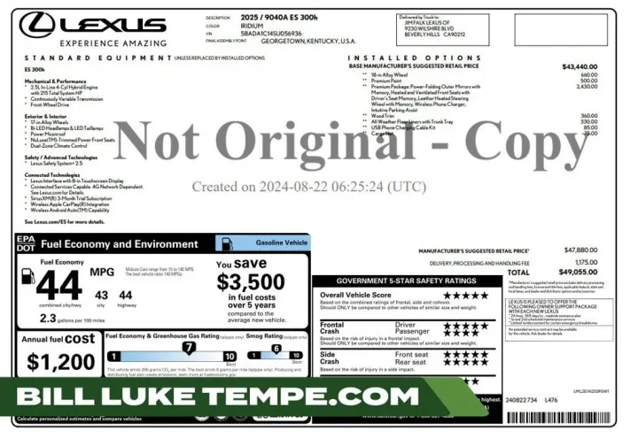 2025 Lexus ES