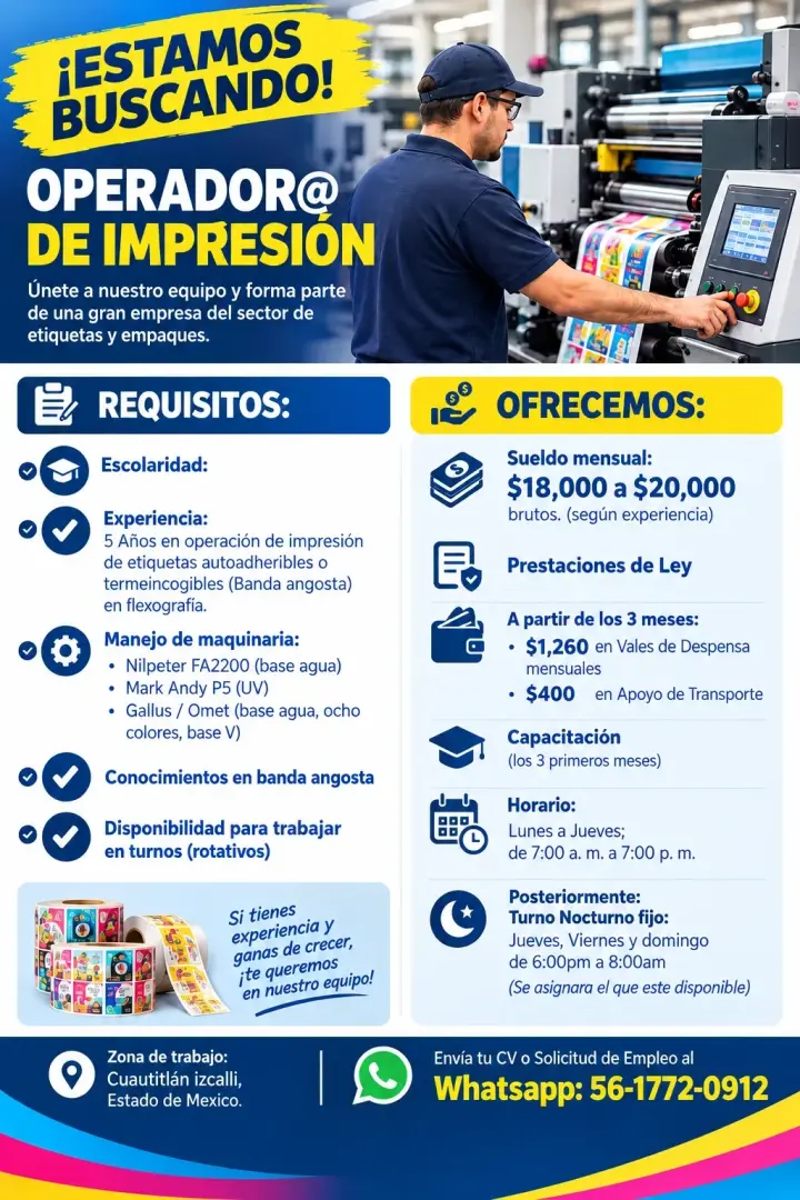 OPERADOR(A) DE IMPRESION
