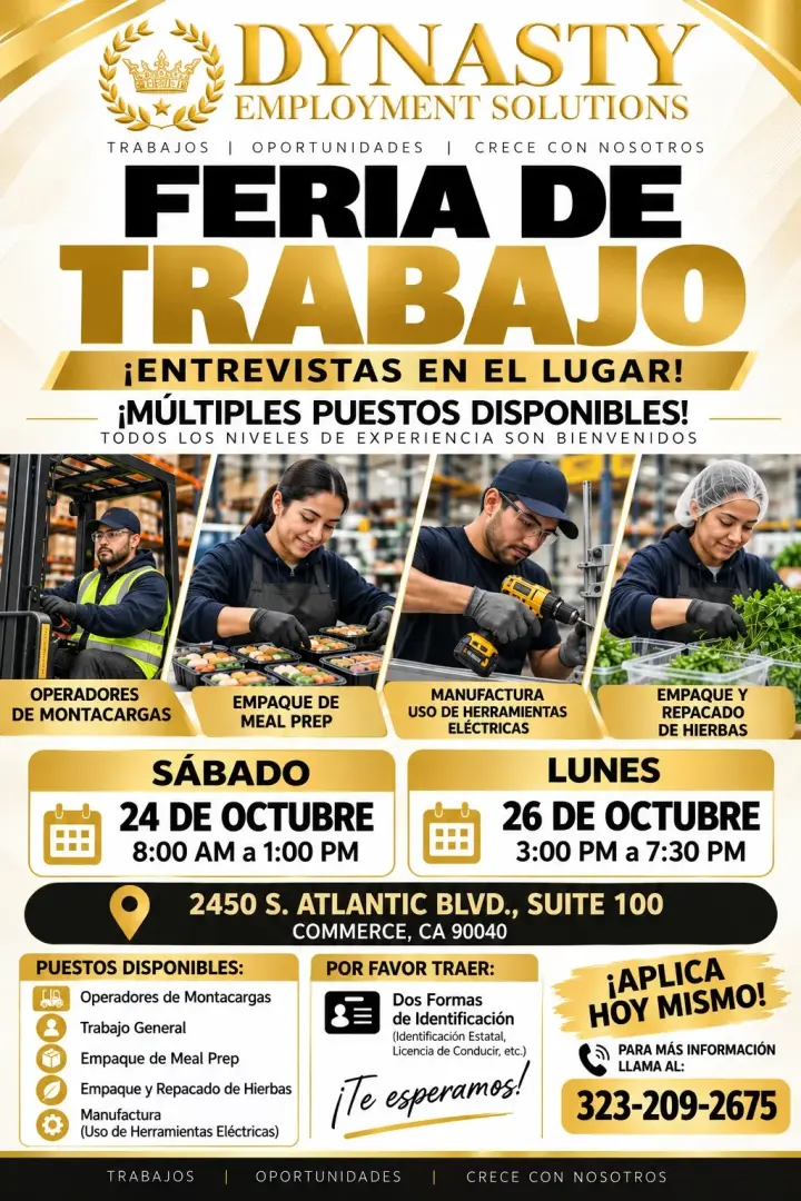 FERIA DE TRABAJO SABADO Y LUNEZ