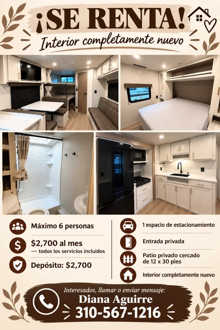 Casa  para Renta - Capacidad para 6