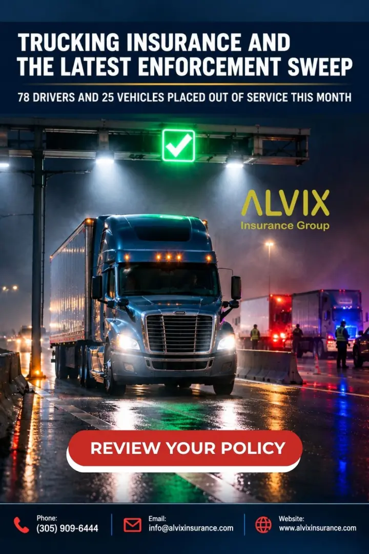 Trucking Insurance Alert: 78 Drivers Placed Out of Service