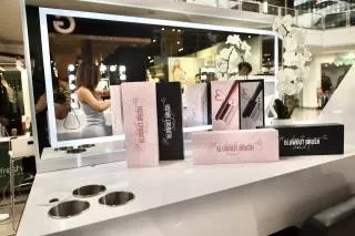 a display of cosmetics products in a store