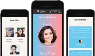 Mi Quince Planner mobile examples