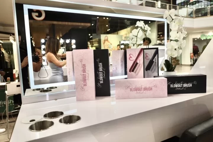 a display of cosmetics products in a store