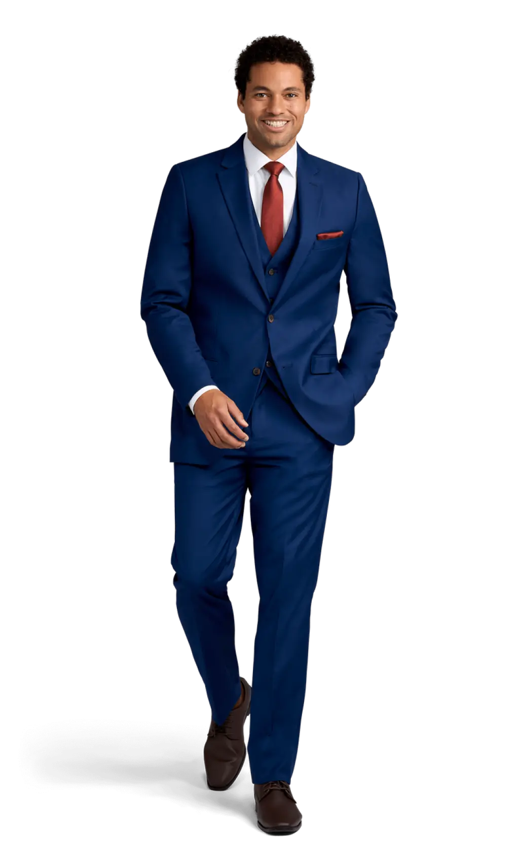 cobalt blue stretch suit separates