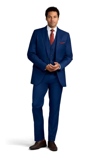 cobalt blue stretch suit separates
