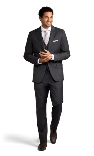 charcoal stretch suit separates