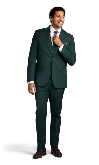 green stretch suit separates